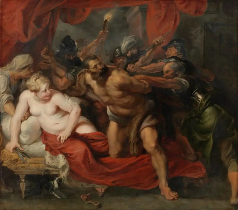 Samsonin vangitseminen (Tuom. 16:19-21), noin 1620 - Peter Paul Rubens
