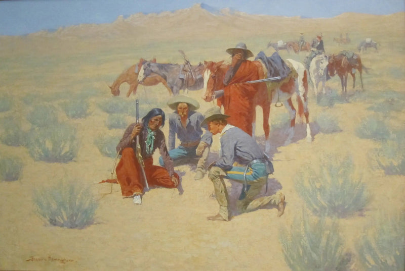 Kartta hiekassa - Frederic Remington