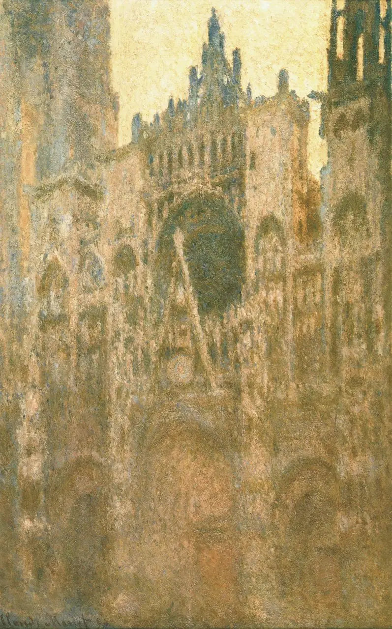 Rouenin katedraali, portti, aamunvalo - Claude Monet