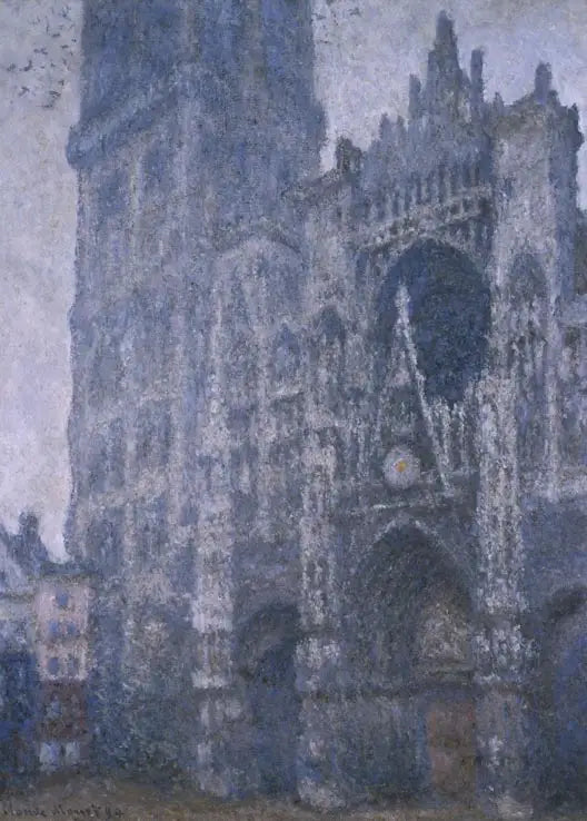 Rouenin katedraali, Albane-portaali ja torni, Harmaa sää - Claude Monet