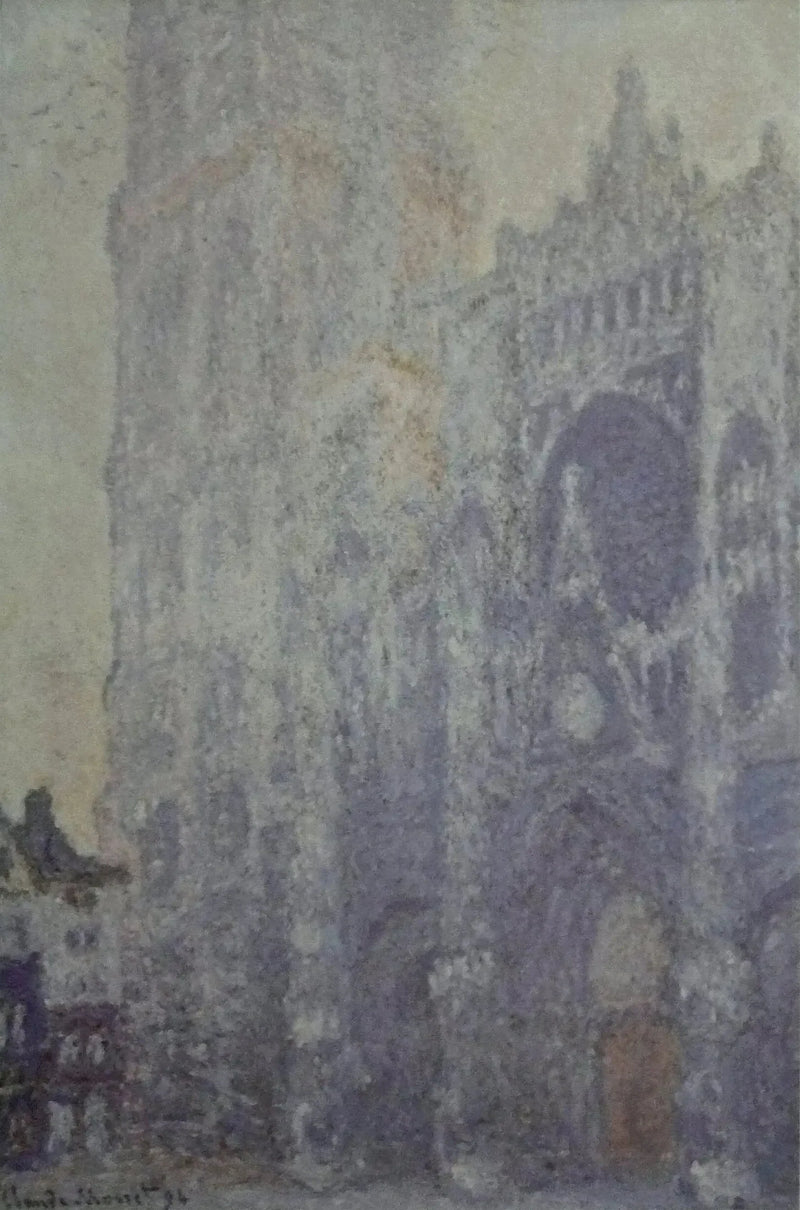 Rouenin katedraali, portti ja Saint-Romainin torni, aamun vaikutelma - Claude Monet