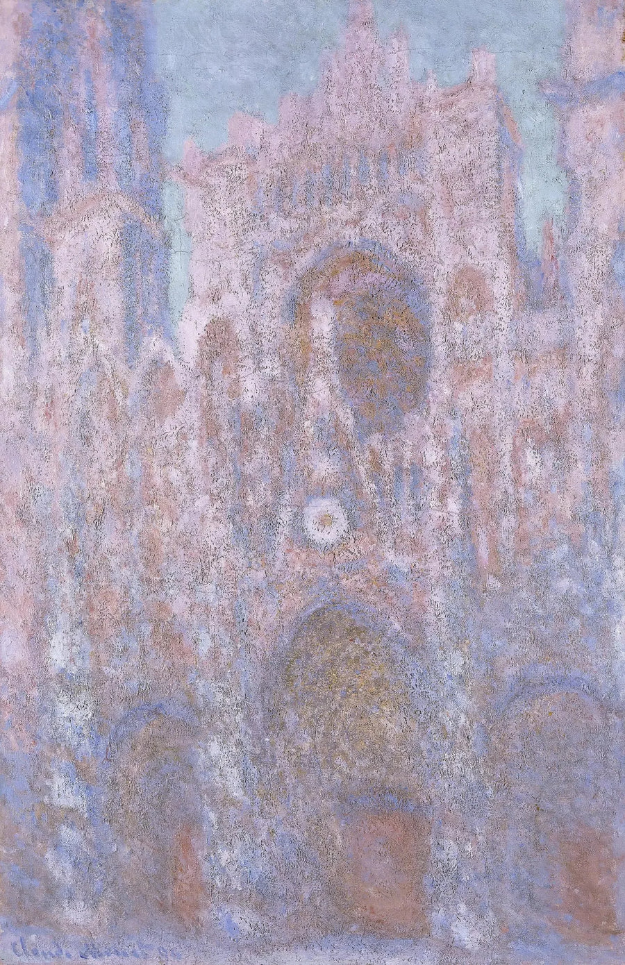 Rouenin katedraali, sinfonia harmaassa ja vaaleanpunaisessa - Claude Monet