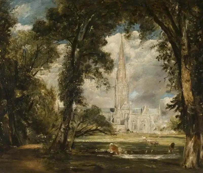 Salisburyn katedraali piha-alueelta - John Constable