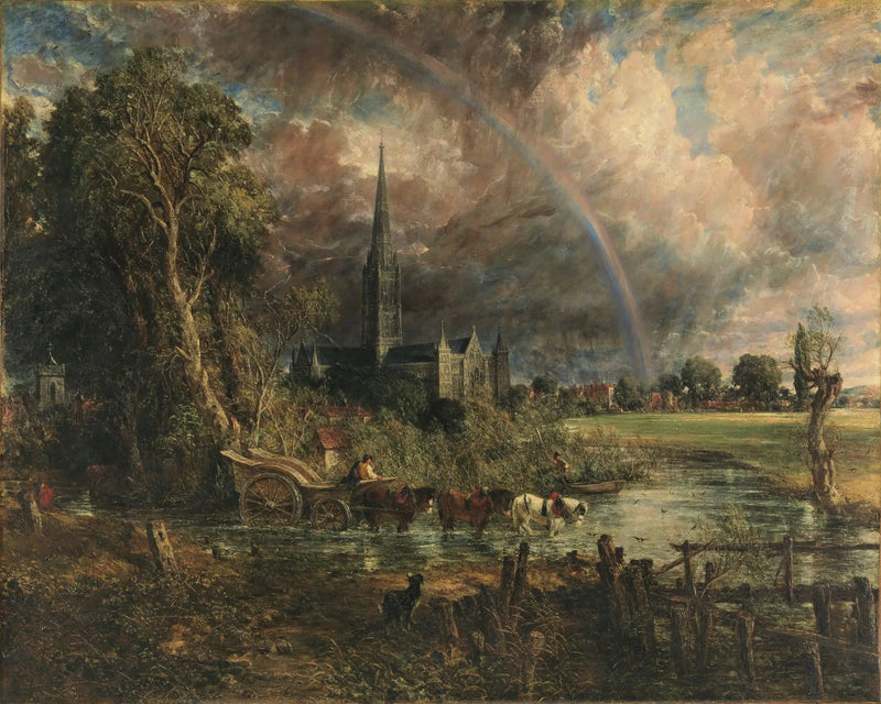 Salisburyn katedraali niityiltä katsottuna - John Constable
