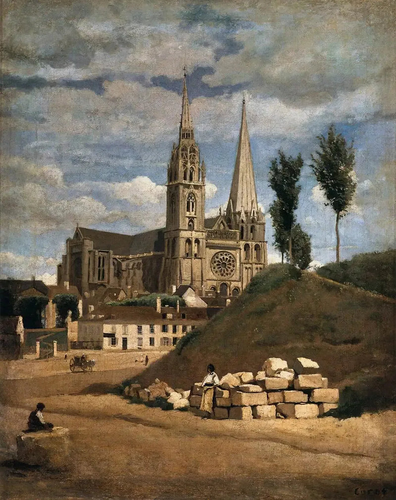 Notre-Dame-katedraali Chartresista - Jean-Baptiste Camille Corot