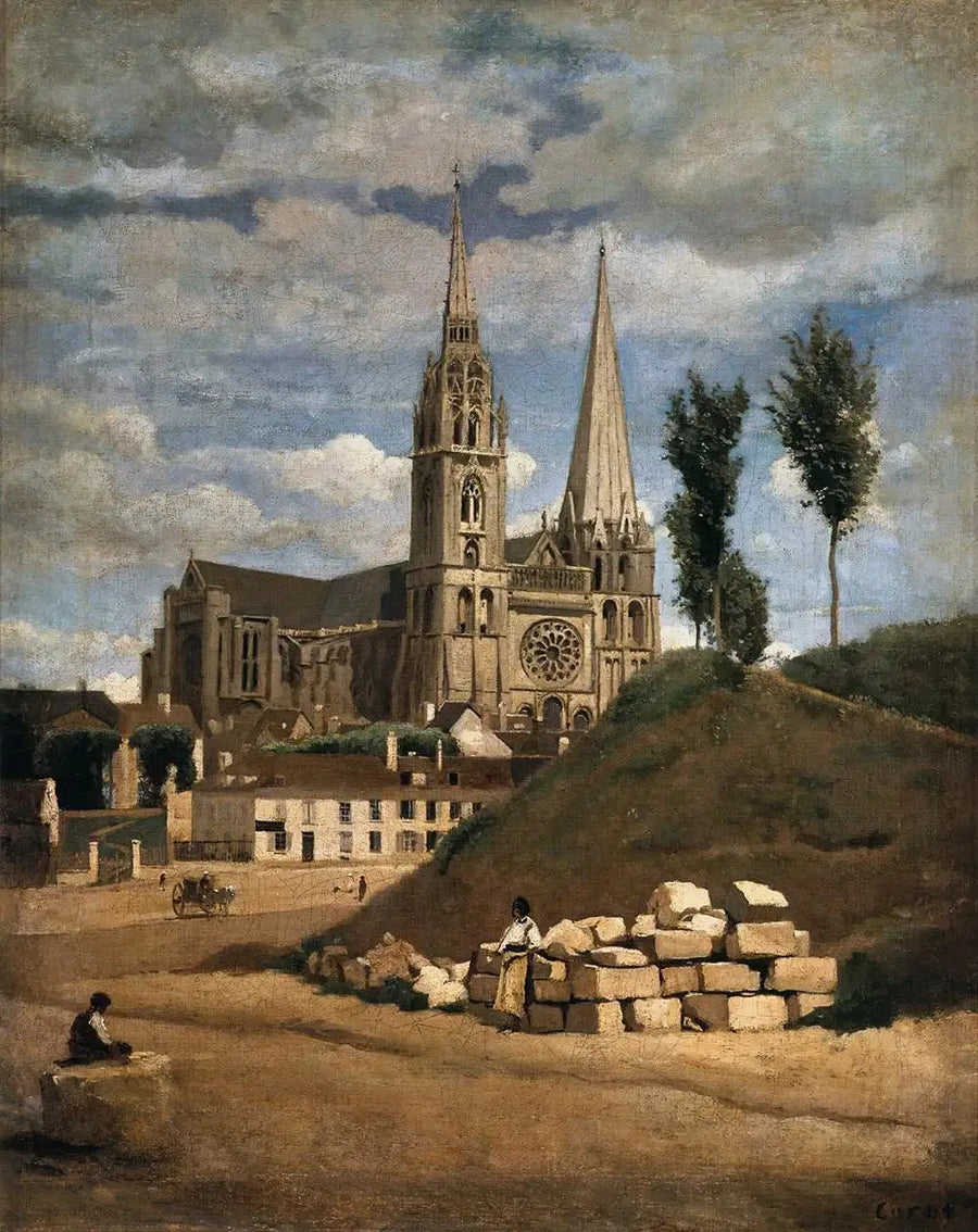Notre-Dame-katedraali Chartresista - Jean-Baptiste Camille Corot