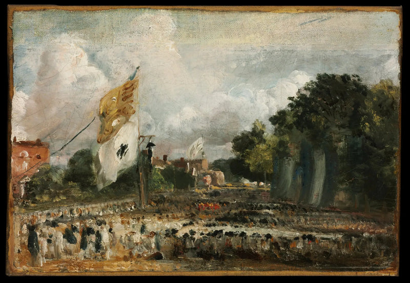 East Bergholtin rauhan 1814 juhla, joka päättyi Pariisissa Ranskan ja liittovaltojen välillä - John Constable