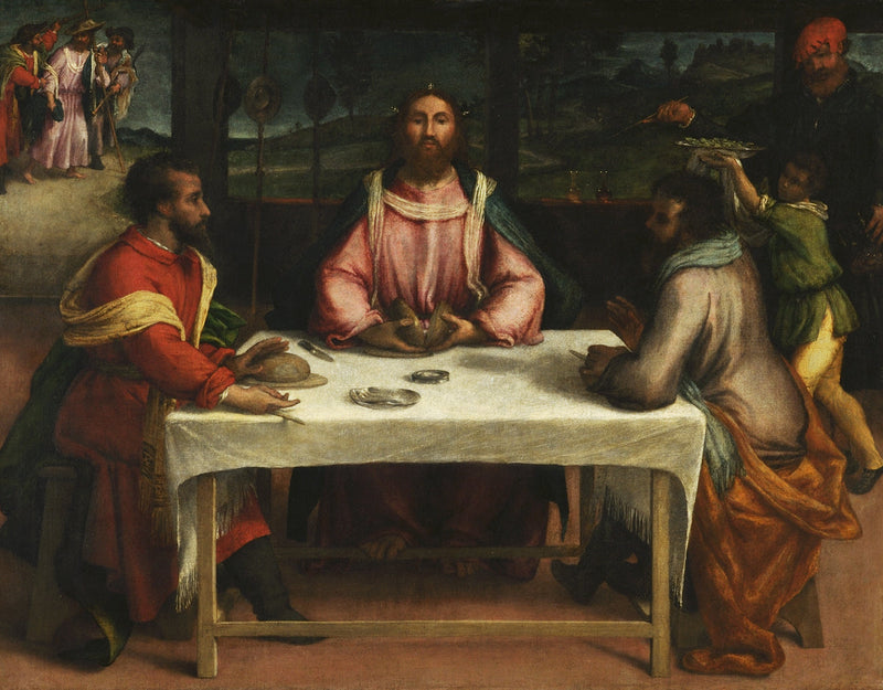 Emmauksen ruokailu - Lorenzo Lotto