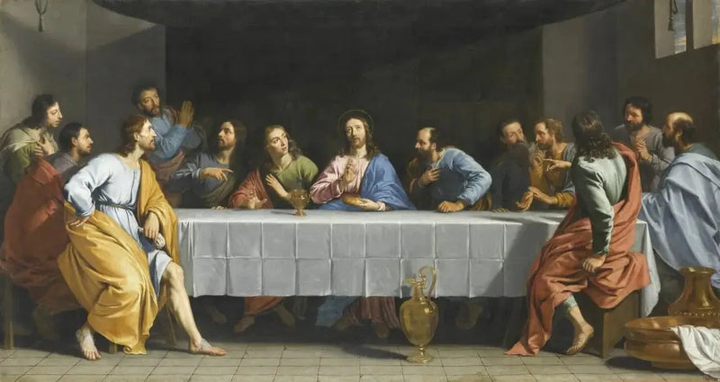 Viimeinen ehtoollinen, tunnetaan myös nimellä Pieni ehtoollinen - Philippe de Champaigne