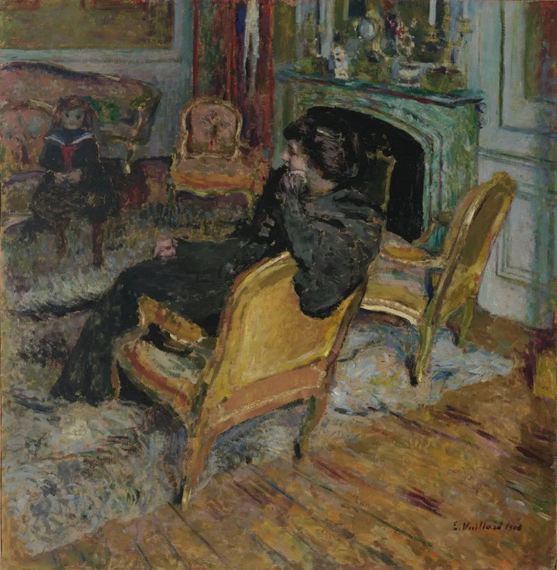 La Chaise dorée, Madame Georges Feydeau ja hänen poikansa - Édouard Vuillard