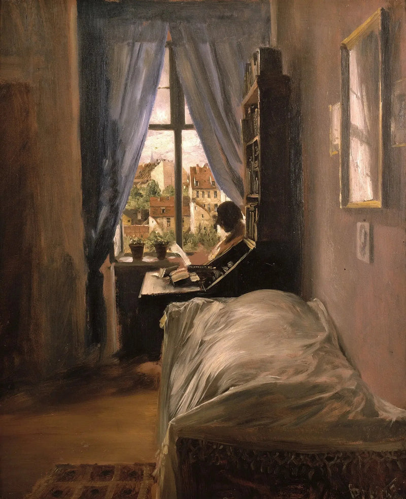 Taiteilijan huone Ritterstraße-kadulla - Adolph von Menzel