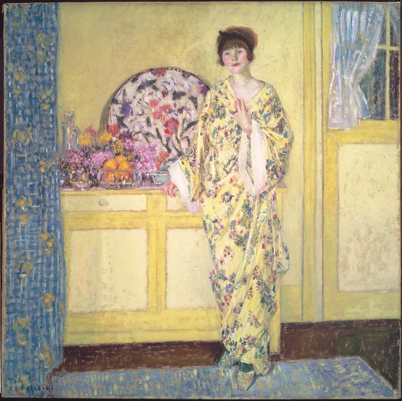 Keltainen huone - Frederick Carl Frieseke