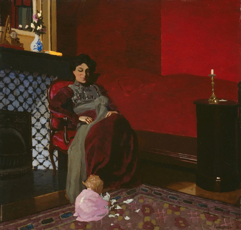 Punainen huone, Étretat - Félix Vallotton