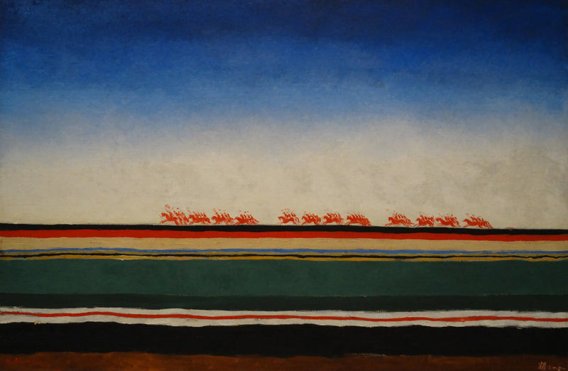 Punainen ratsuväen hyökkäys - Kazimir Malevich