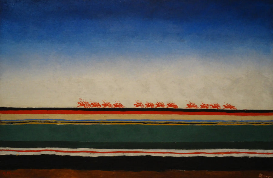 Punainen ratsuväen hyökkäys - Kazimir Malevich