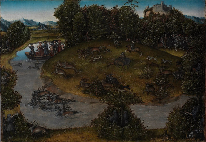 Saksan vaaliruusujen metsästys Frédéric the Wise (1463-1525) - Lucas Cranach vanhempi