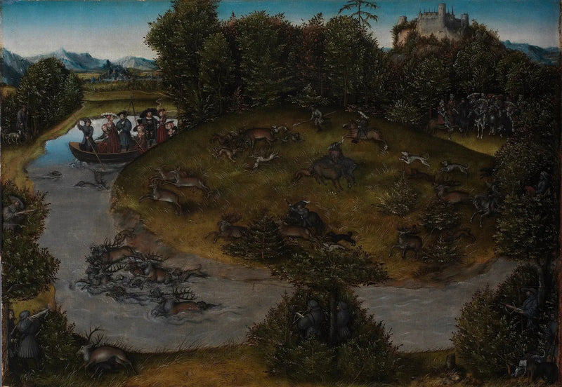 Saksan vaaliruusujen metsästys Frédéric the Wise (1463-1525) - Lucas Cranach vanhempi