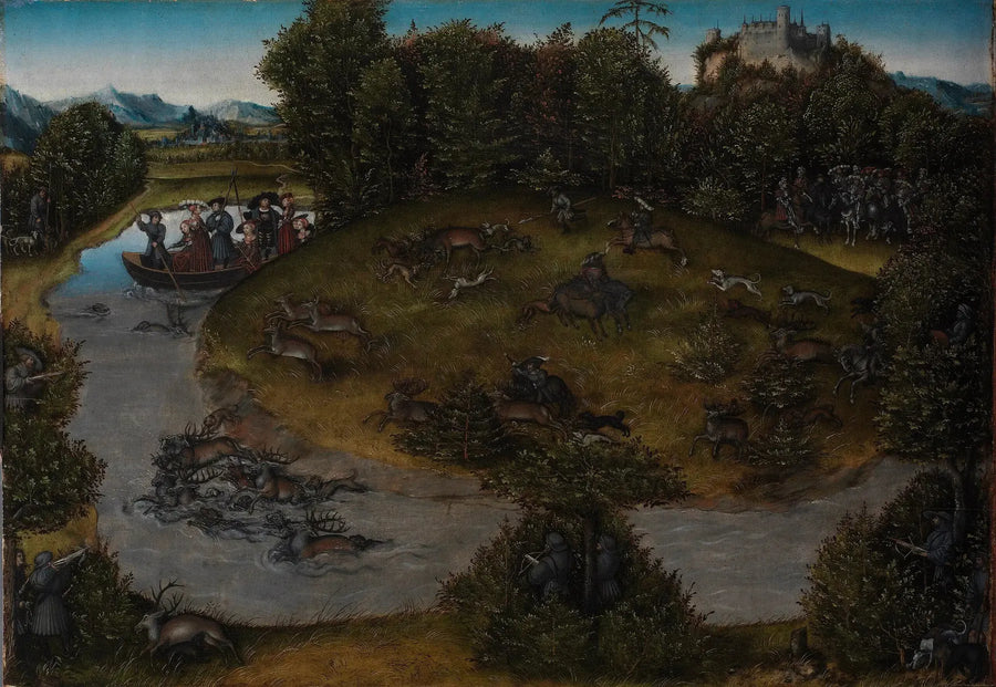 Saksan vaaliruusujen metsästys Frédéric the Wise (1463-1525) - Lucas Cranach vanhempi