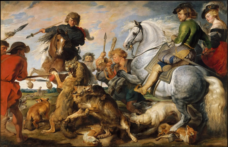 Susi- ja ketunpyynti - Peter Paul Rubens