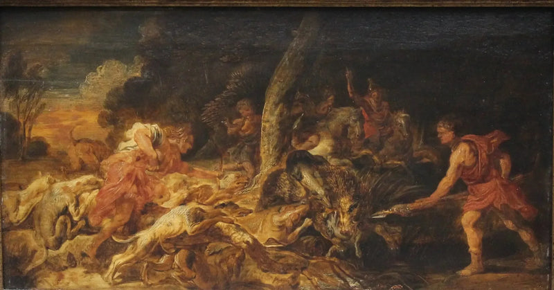 Calédonian villisianmetsästys - Peter Paul Rubens