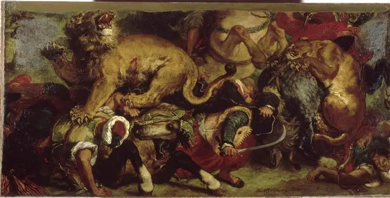 Leijonajahti - Eugène Delacroix