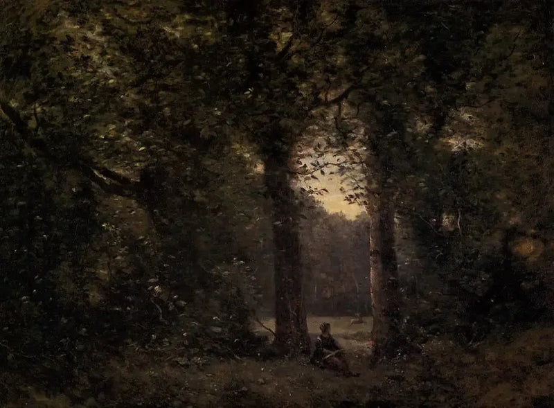 La Clairière, Ville-d'Avray-muisto - Jean-Baptiste Camille Corot