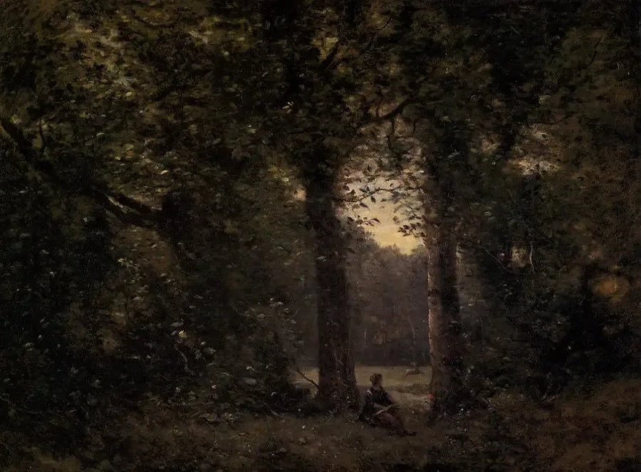La Clairière, Ville-d'Avray-muisto - Jean-Baptiste Camille Corot