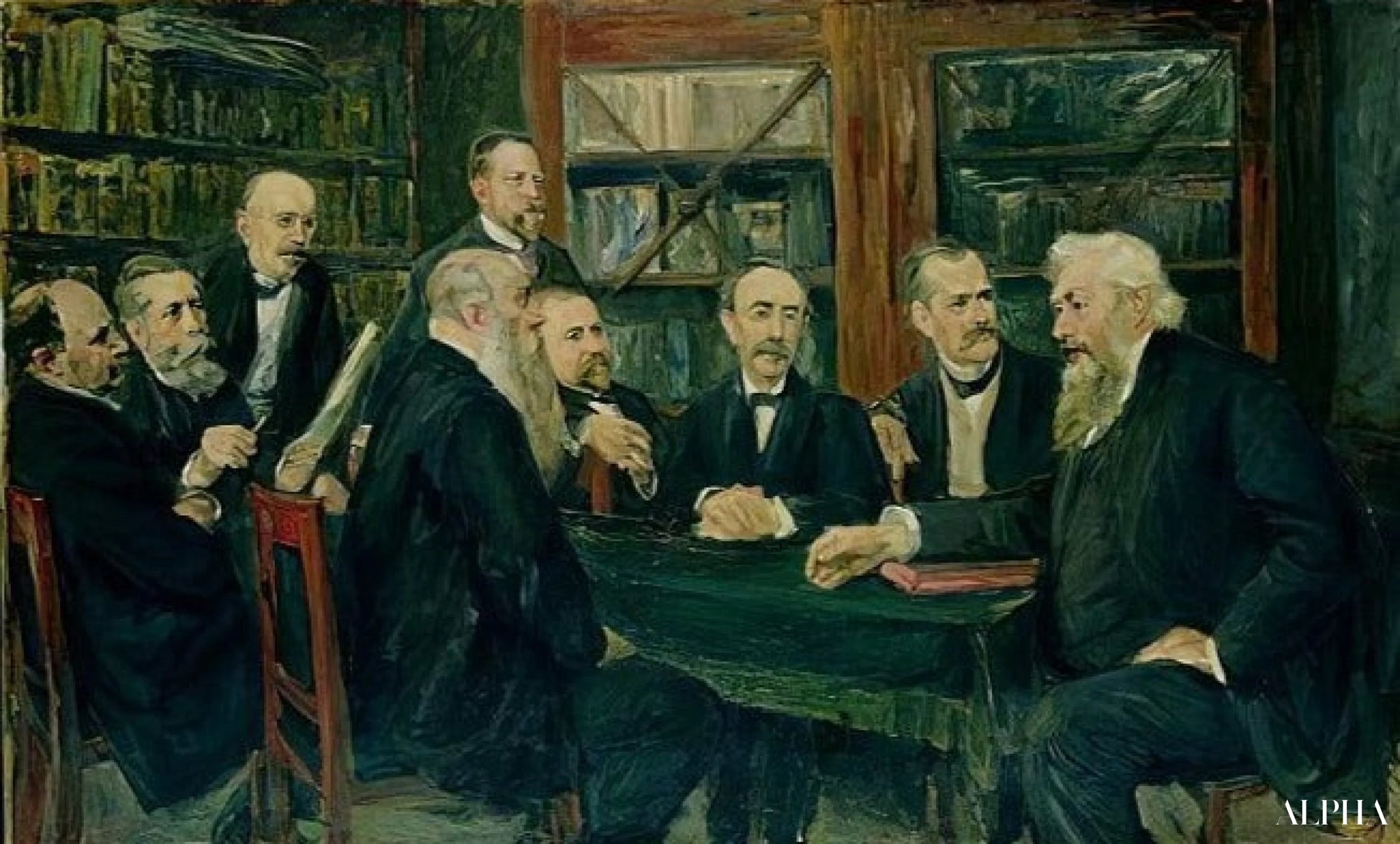 Hampurin opettajien sopimus, 1906 - Max Liebermann - Taulujen ja korkealaatuisten maalauksien reproduktiot