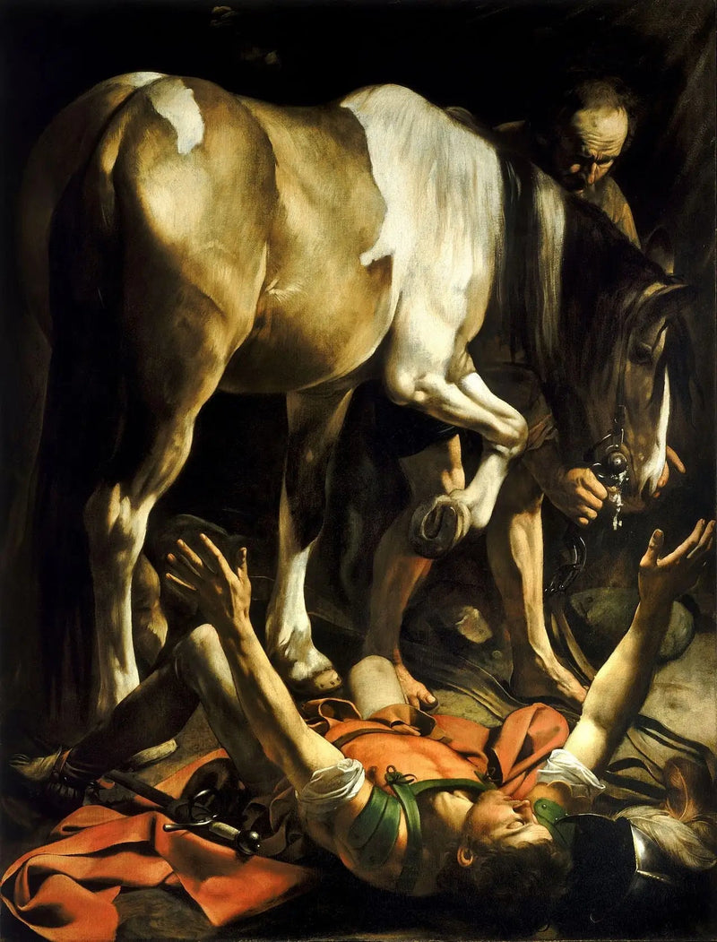Pyhän Paavalin kääntyminen Damaskoksen tiellä - Caravaggio