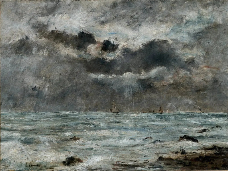 Trouvillen ranta - Eugène Boudin