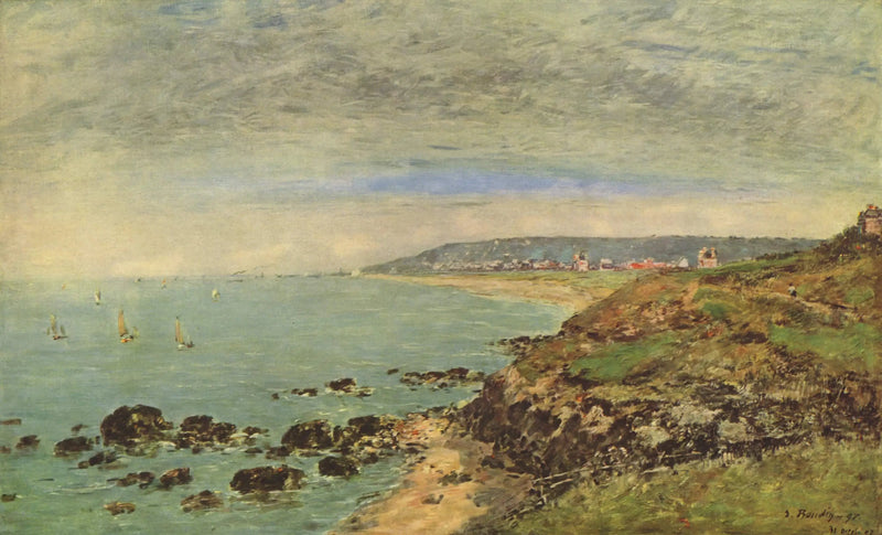 Atlantin rannikolla lähellä Benervilleä - Eugène Boudin