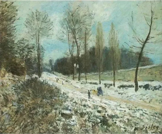 Sydämen lentokyky Marlyn lumessa - Alfred Sisley