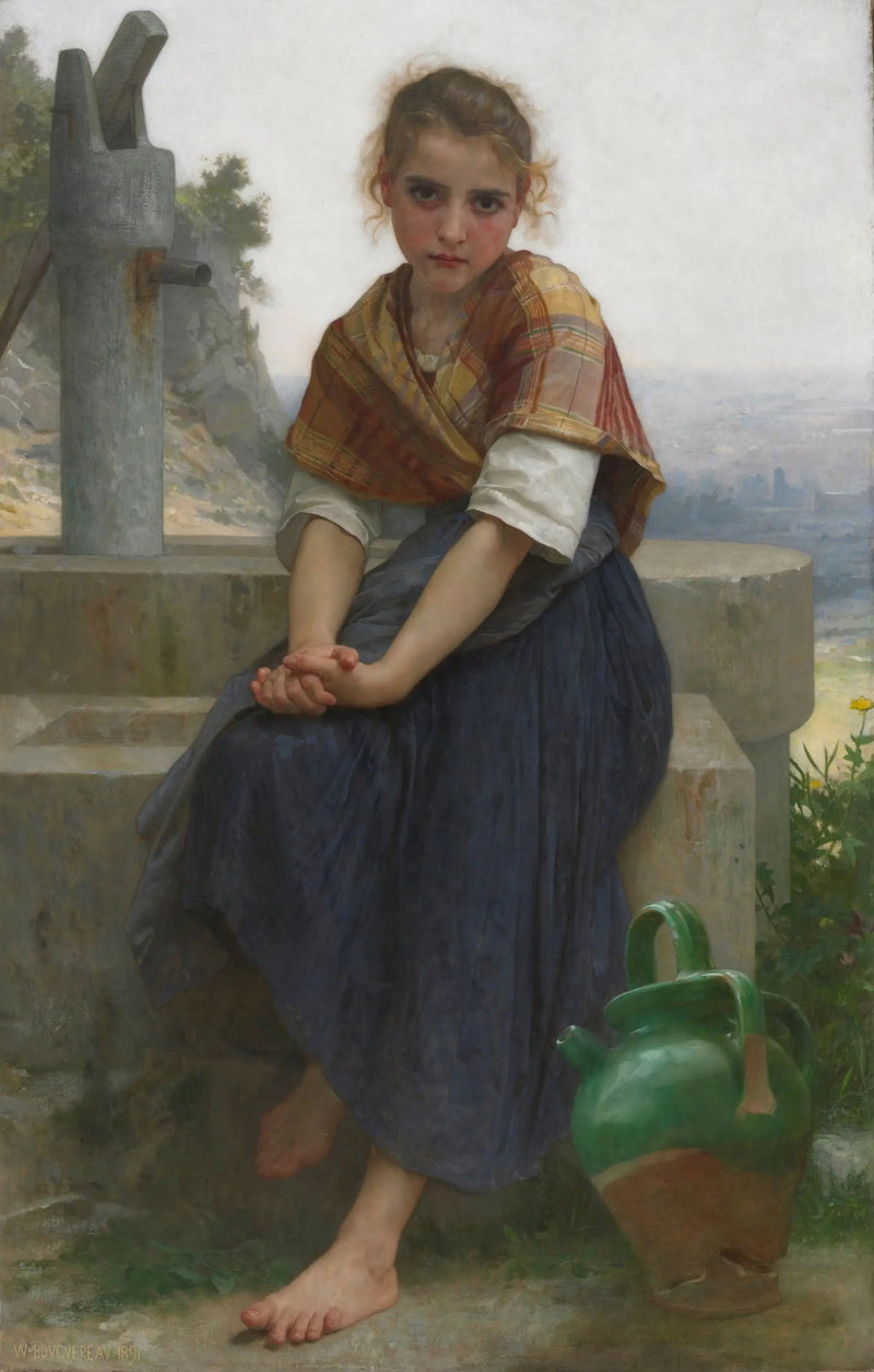 Rikkoutunut kannu - Bouguereau