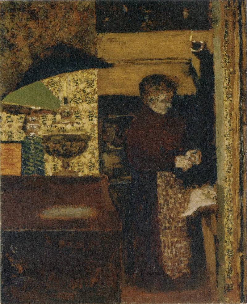 Keittiöväline, Madame Vuillard kuorimassa perunoita - Édouard Vuillard
