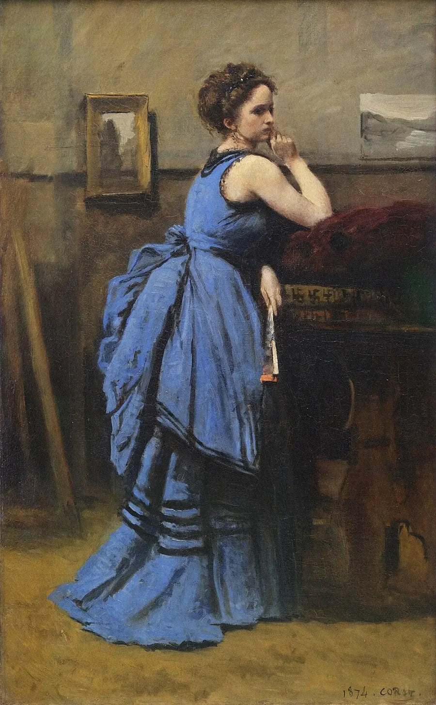 Sininen nainen - Jean-Baptiste Camille Corot