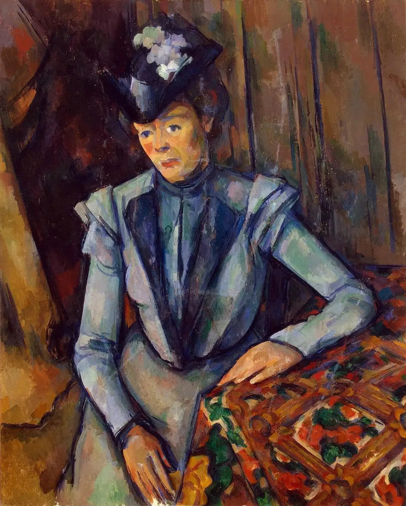 Sinipukuinen nainen - Paul Cézanne
