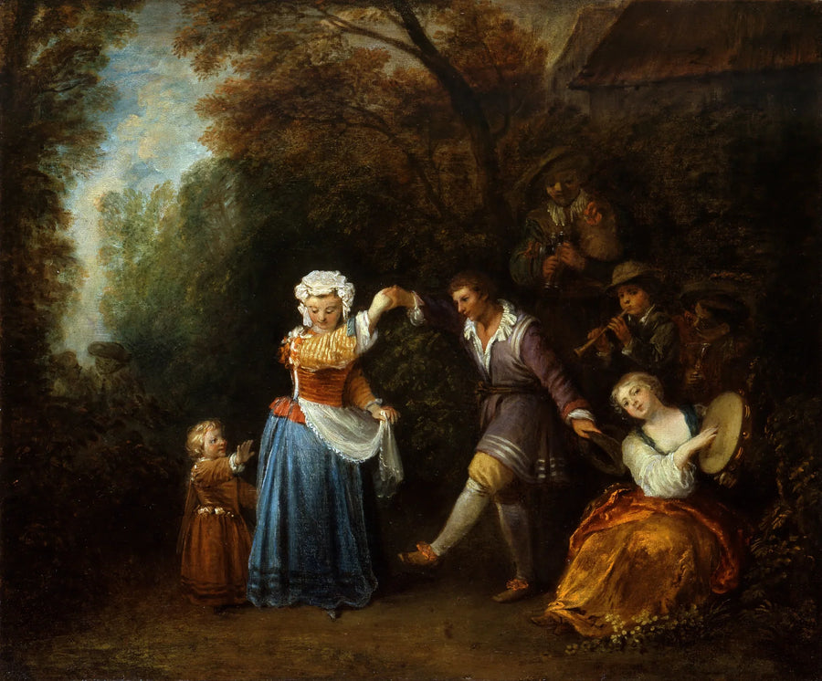 Country-tanssi - Antoine Watteau
