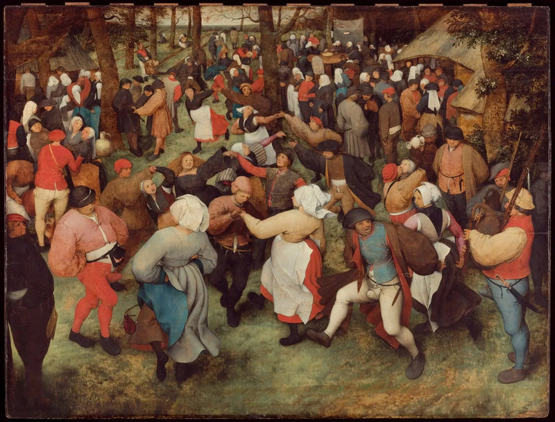 Morsiamen tanssi ulkona - Pieter Brueghel vanhempi