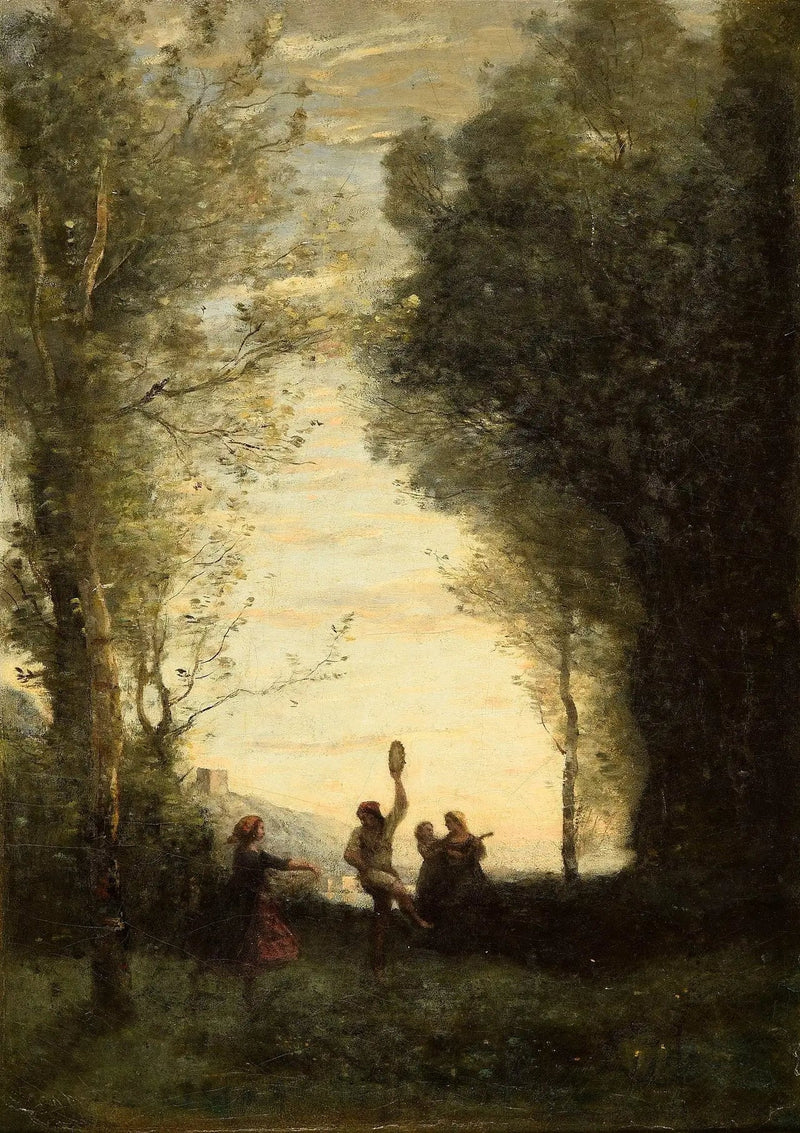 Italialainen tanssi - Jean-Baptiste Camille Corot