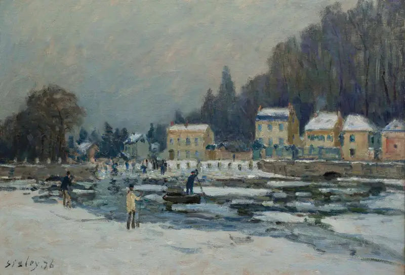 Seine-joen romahdus Port-Marlyssä - Alfred Sisley
