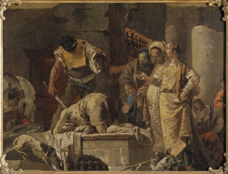 Pyövelöity Pyhän Johanneksen Kastajan - Giovanni Battista Tiepolo
