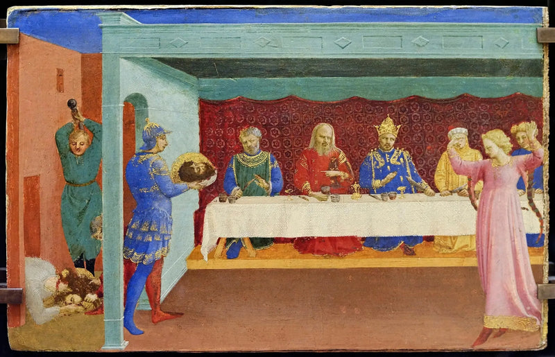 Pyhän Johanneksen Kastajan leikkaus ja Herodeksen juhla - Fra Angelico