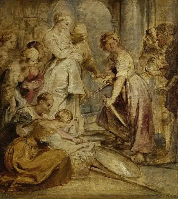 Achilleen löytö Lykoméden tyttöjen joukosta - Peter Paul Rubens