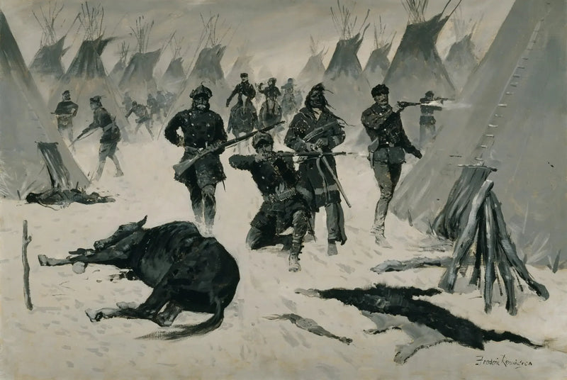 Crazy Horse'n tappio - Frederic Remington