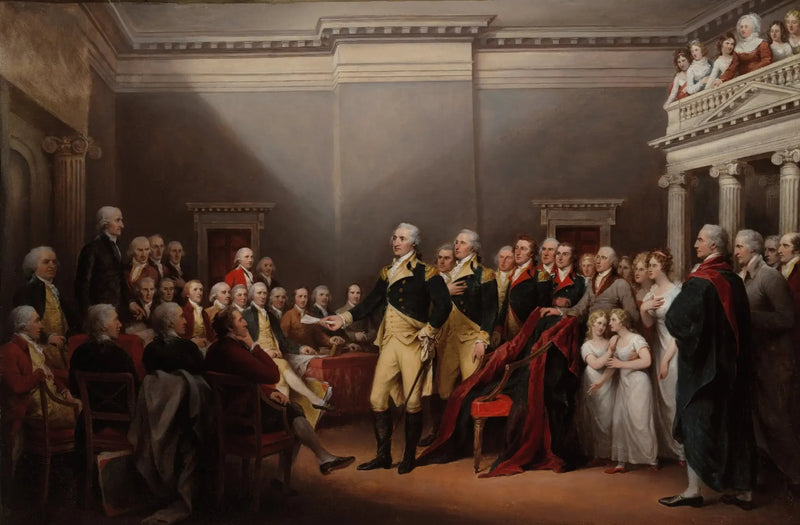 Kenraali Washingtonin erottaminen, 23. joulukuuta 1783 - John Trumbull