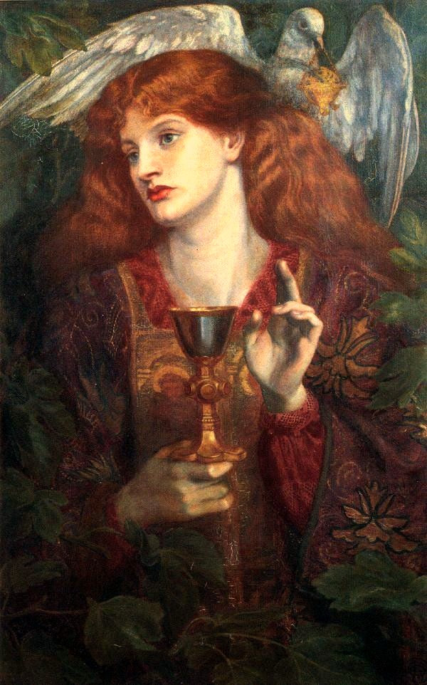 Pyhä Graalin neito - Dante Gabriel Rossetti
