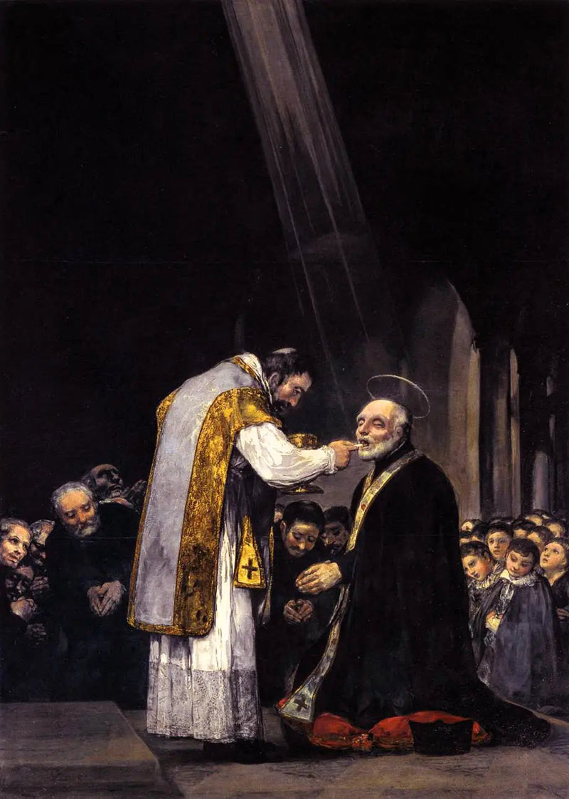 Pyhän Joseph Calasanzin viimeinen ehtoollinen - Francisco de Goya