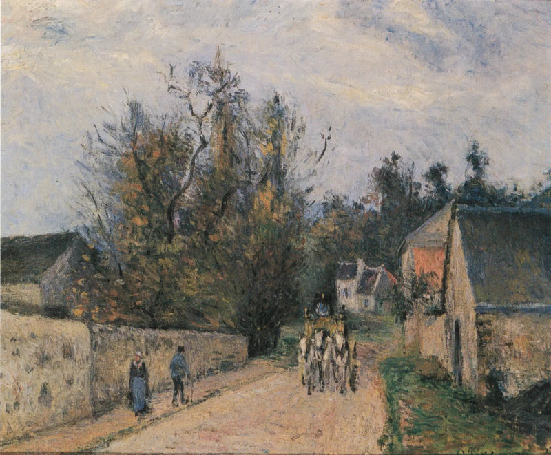La Diligence, Enneryn tie Hermitageen, Pontoise - Camille Pissarro