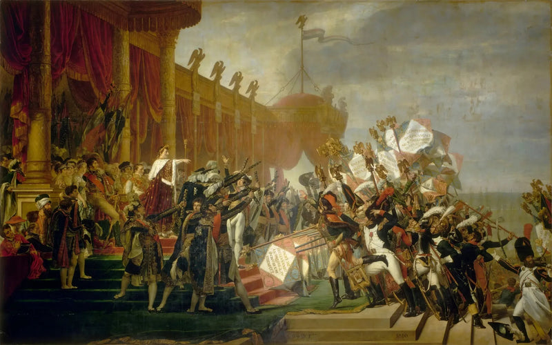 Kotkien jakaminen - Jacques-Louis David