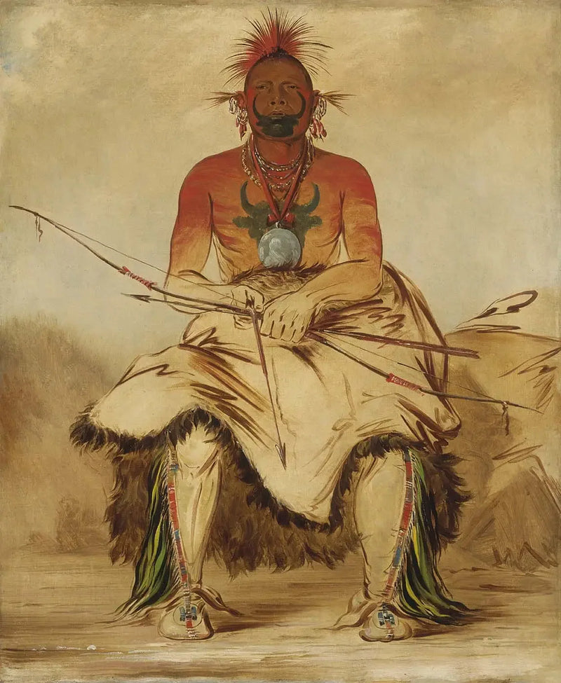 La-dóo-ke-a, Buffalo Bull, suuri Pawnee-soturi - George Catlin
